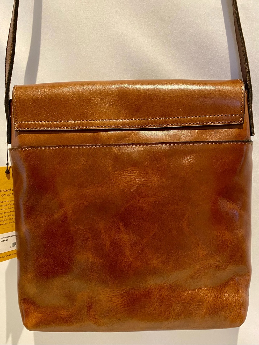 Patricia Nash Norwich Crossbody in Cognac Leather, Distressed Vintage, NWT - Picture 5 of 10